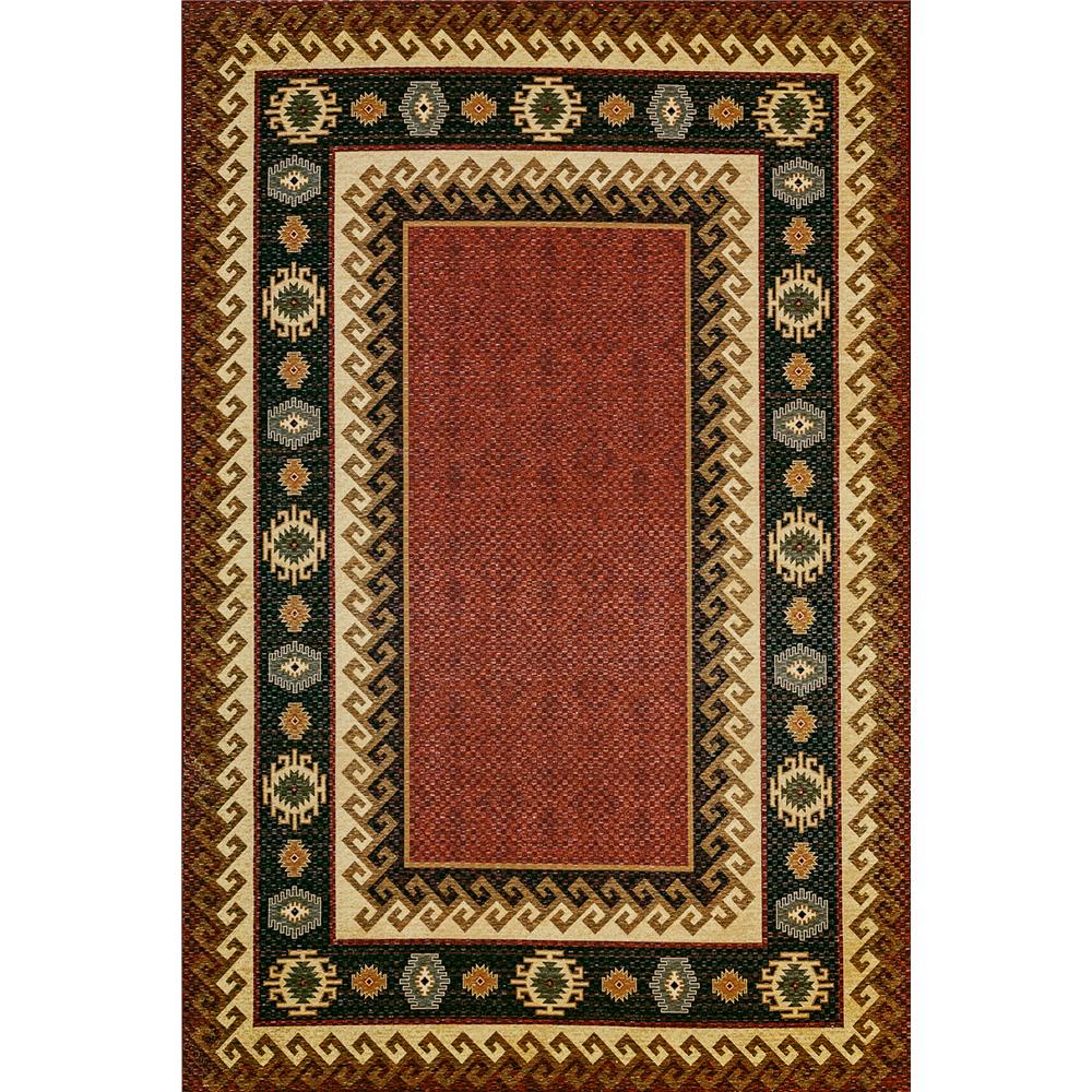 Dynamic Rugs 5212 380 Frontier 5 Ft. 1 In. X 7 Ft. 7 In. Rectangle Rug in Burgundy/Brown